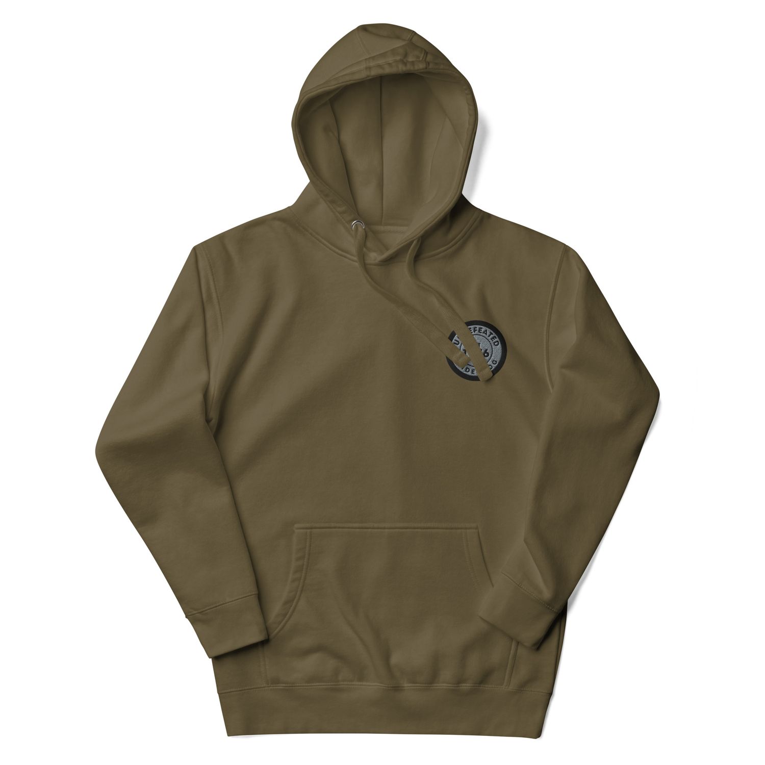 Undefeated Underdog Embroidered Badge Premium Hoodie