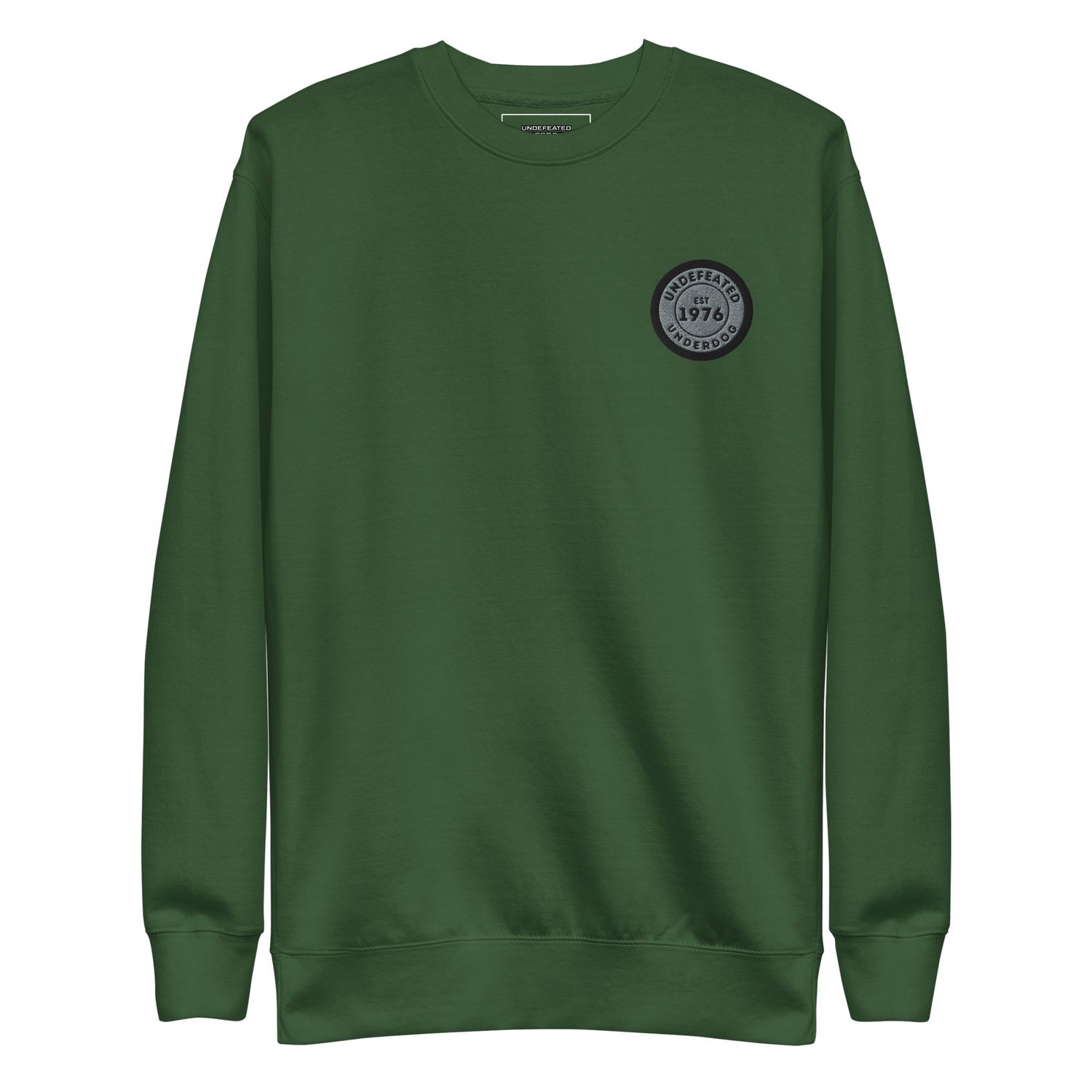 Undefeated Underdog Embroidered Badge Premium Sweatshirt