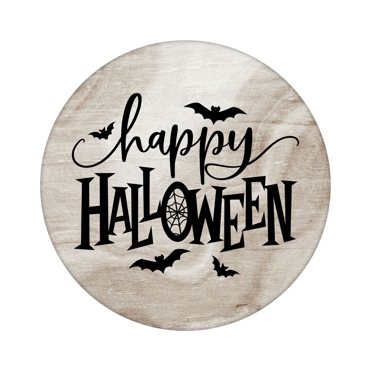 Happy Halloween Round Metal Sign