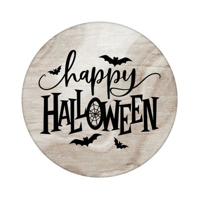 Happy Halloween Round Metal Sign