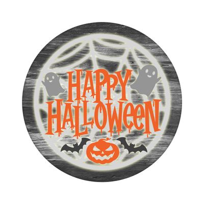 Happy Halloween Round Metal Sign