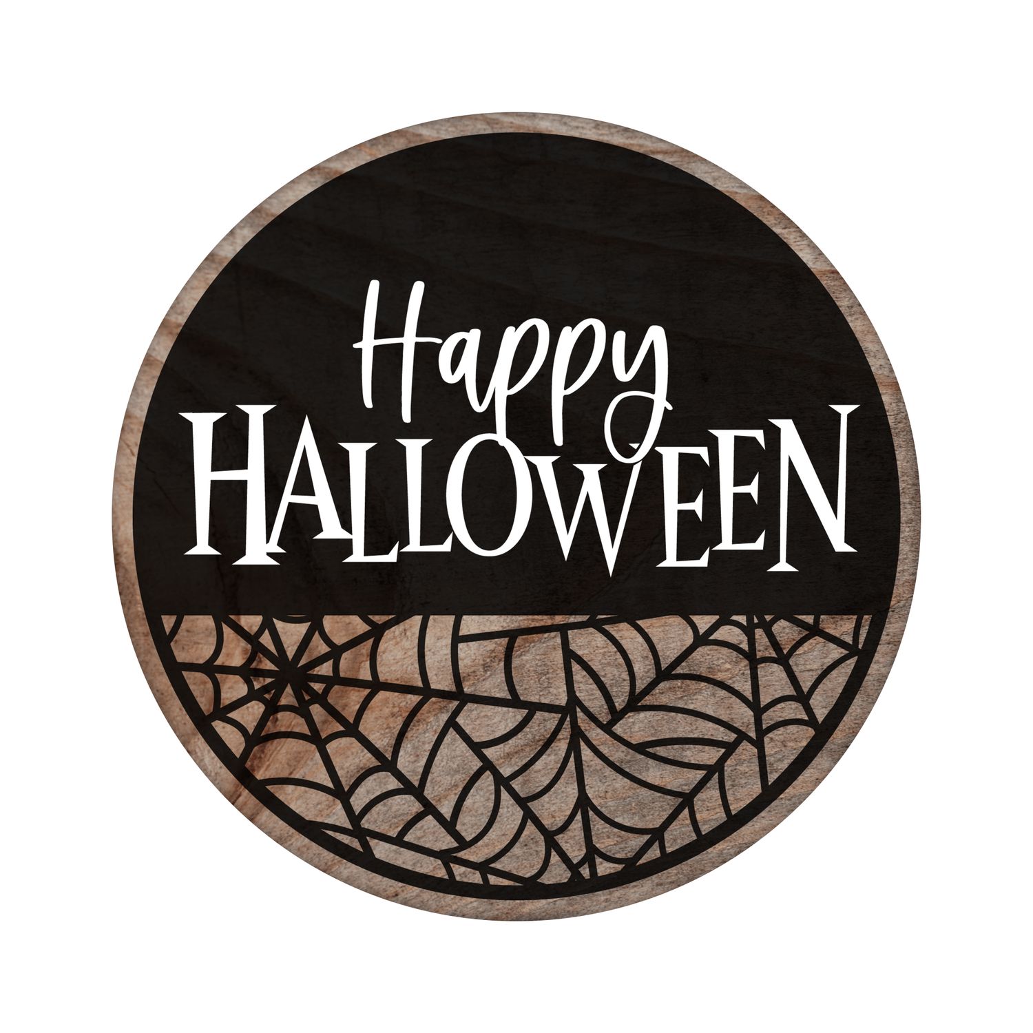 Happy Halloween Round Metal Sign