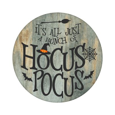 Hocus Pocus Halloween Round Metal Sign