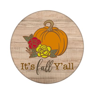 It&#39;s Fall Y&#39;all Round Metal Sign
