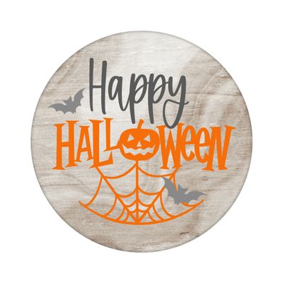 Happy Halloween Round Metal Sign