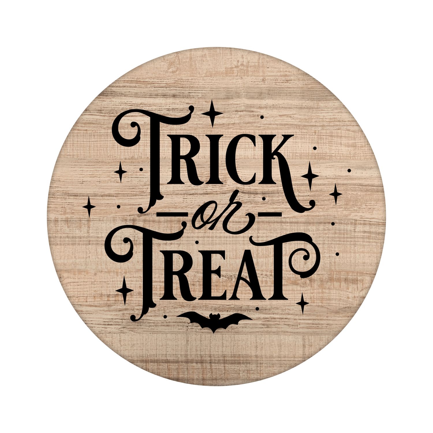 Trick or Treat Round Metal Sign
