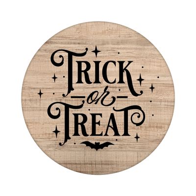 Trick or Treat Round Metal Sign