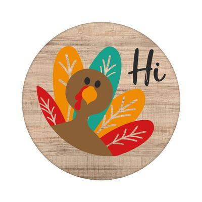 Turkey Thanksgiving Round Metal Sign