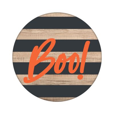 Boo Halloween Round Metal Sign