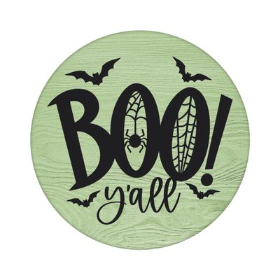 Boo Y&#39;all Halloween Round Metal Sign