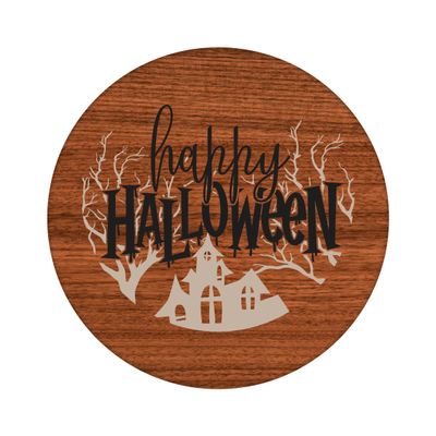 Happy Halloween Round Metal Sign