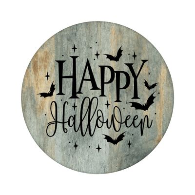 Happy Halloween Round Metal Sign
