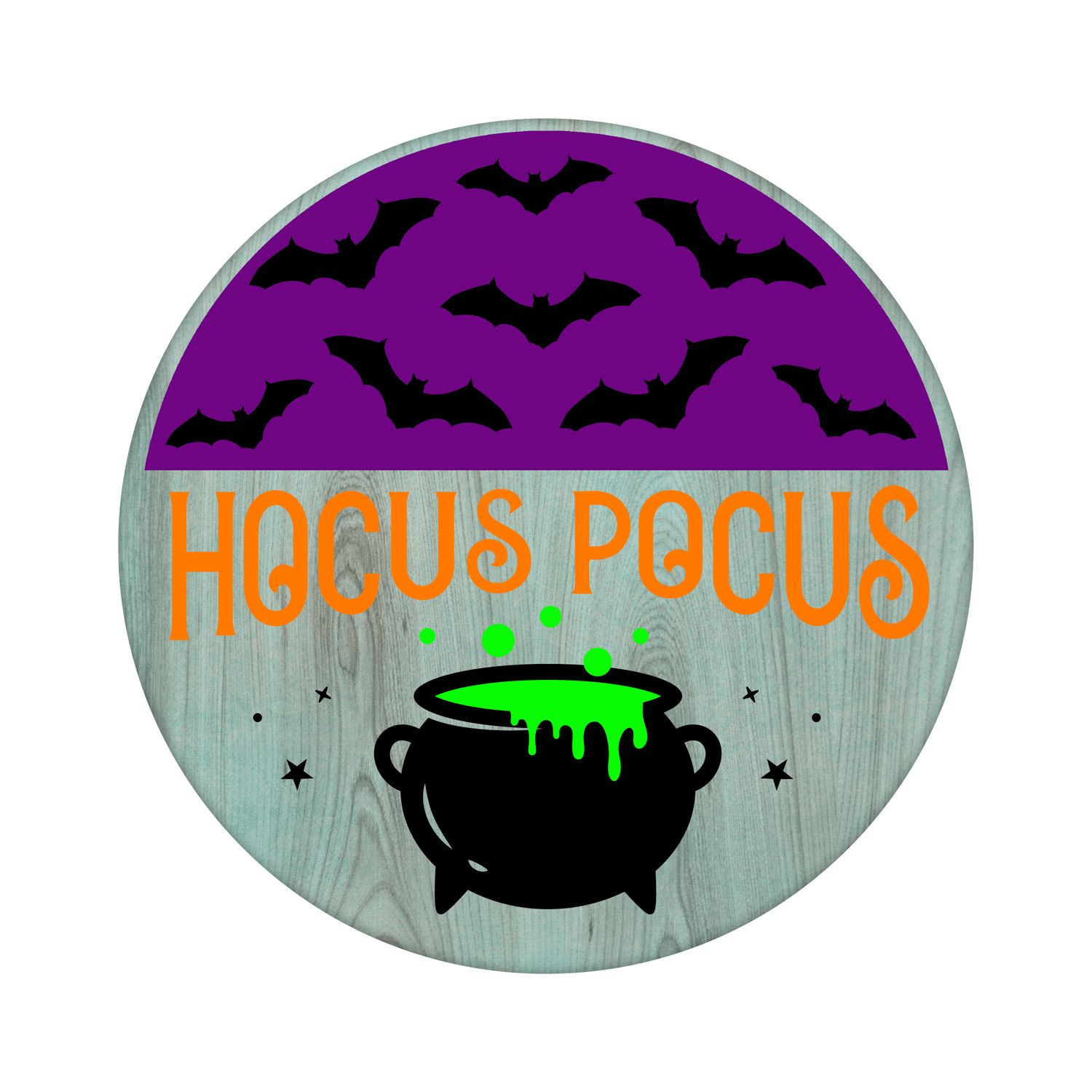 Hocus Pocus Halloween Round Metal Sign
