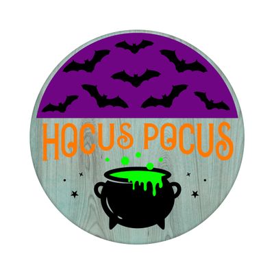 Hocus Pocus Halloween Round Metal Sign