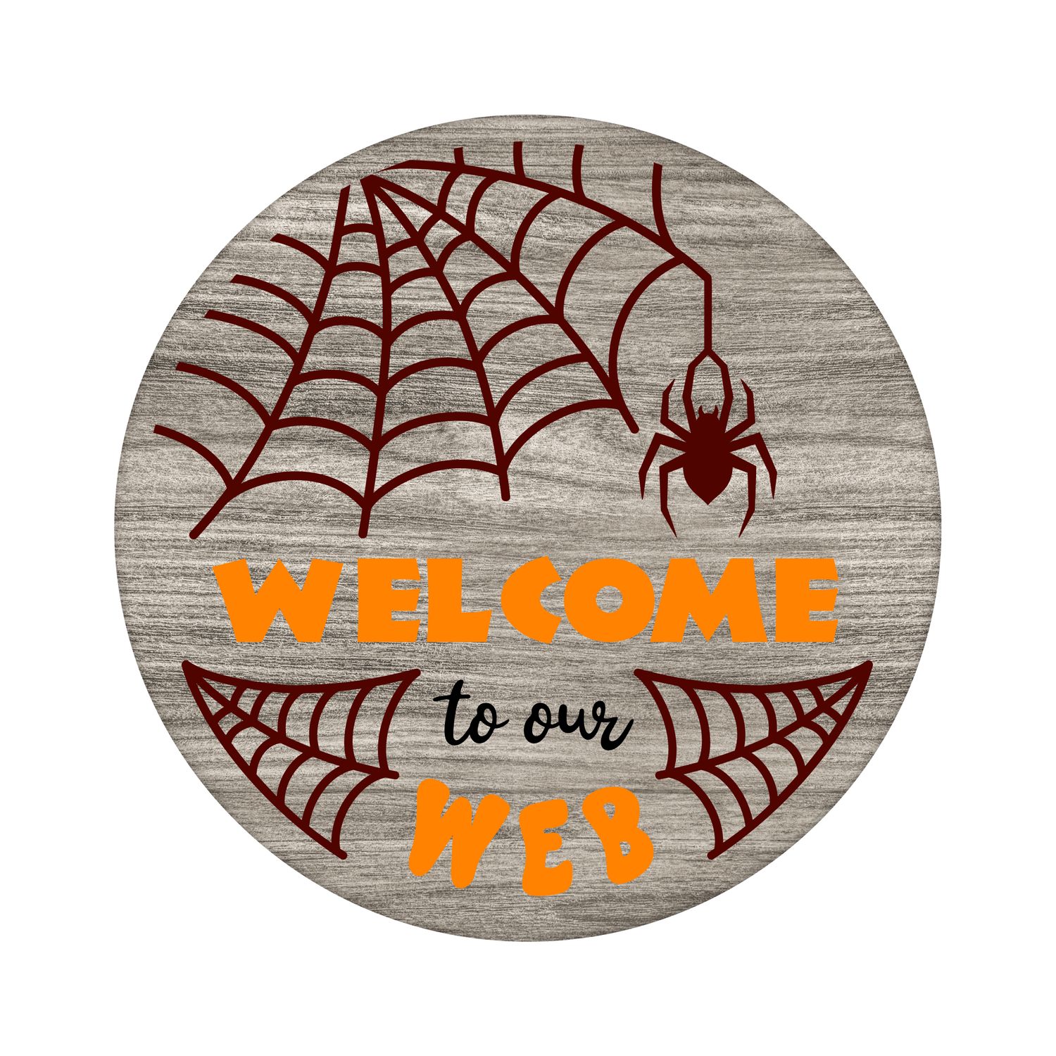 Welcome to our Web Halloween Round Metal Sign