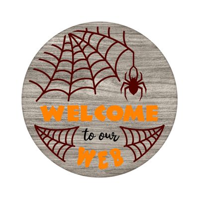 Welcome to our Web Halloween Round Metal Sign