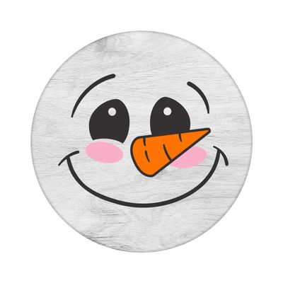 Snowman Christmas Round Metal Sign
