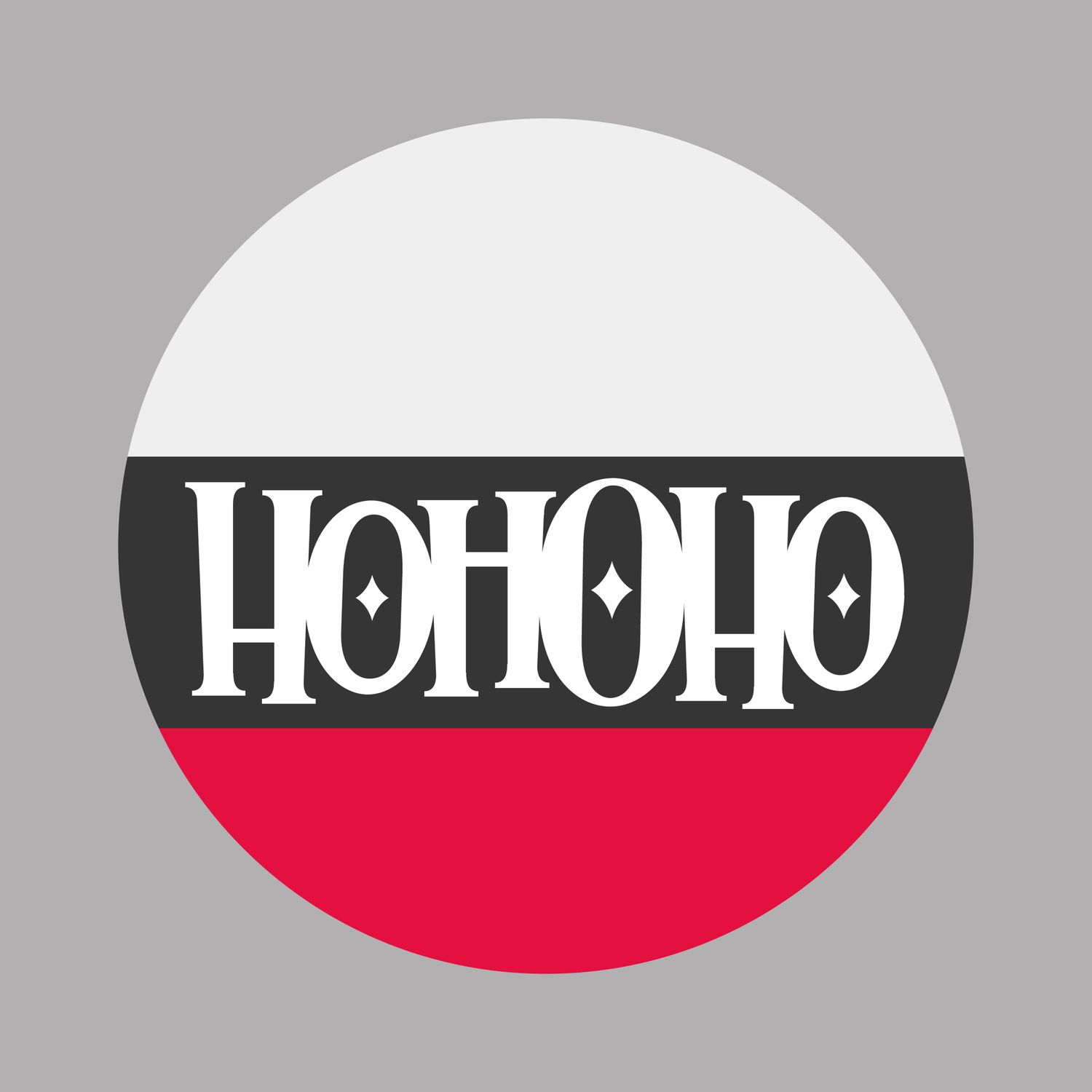 Ho Ho Ho Christmas Round Metal Sign