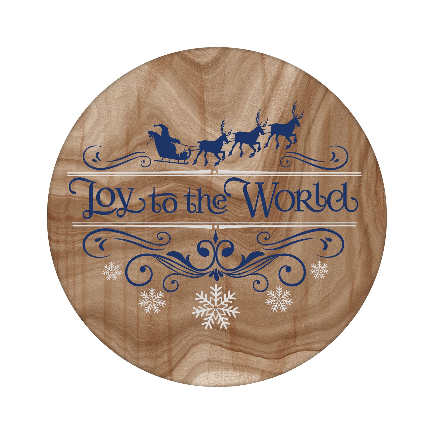 Joy to the world Christmas Round Metal Sign