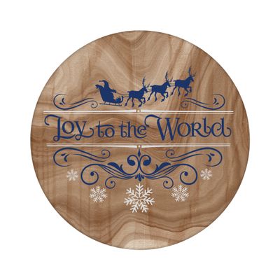 Joy to the world Christmas Round Metal Sign