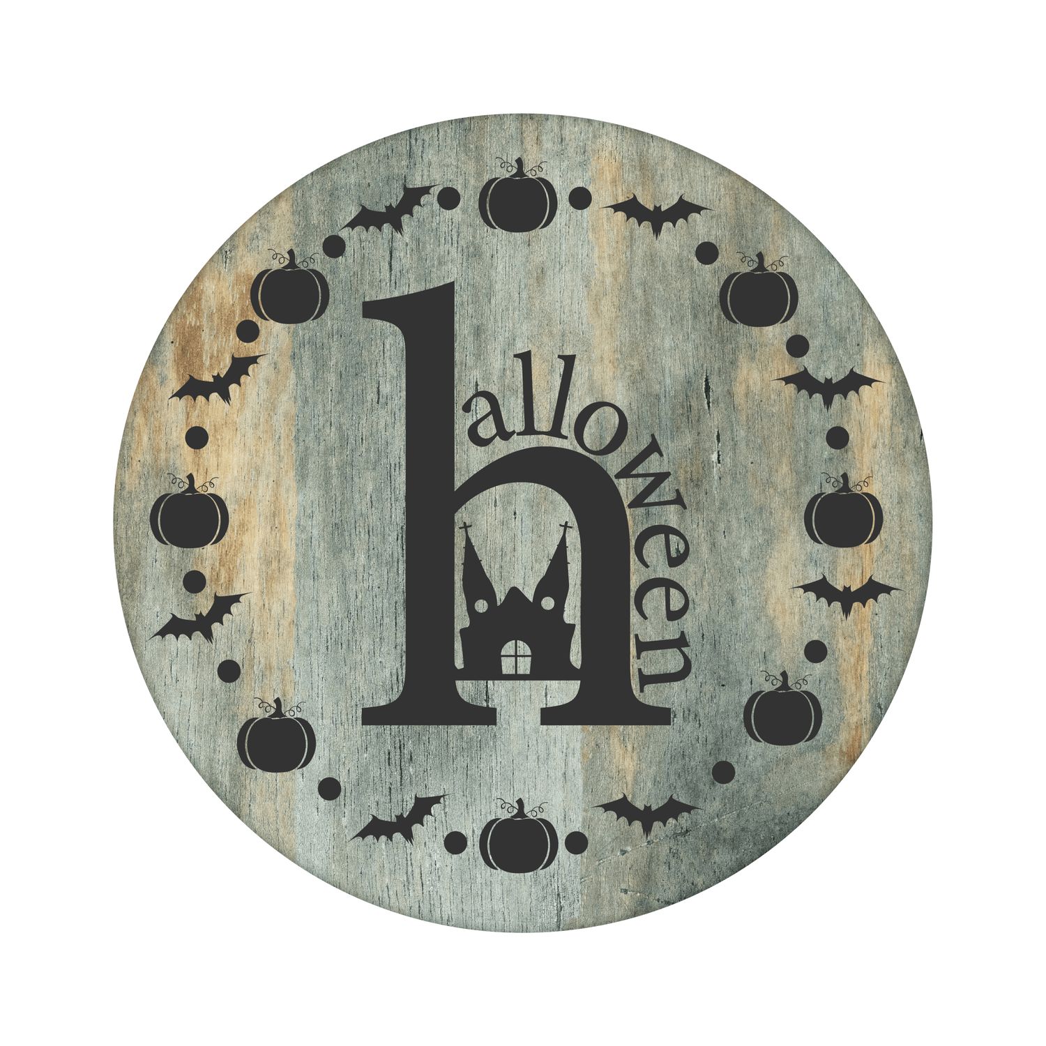 Halloween Round Metal Sign