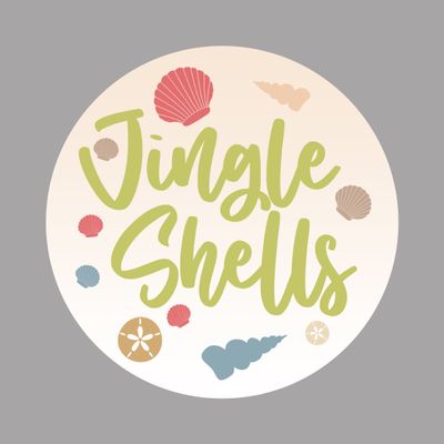 Jingle Shells Beach Christmas Round Metal Sign