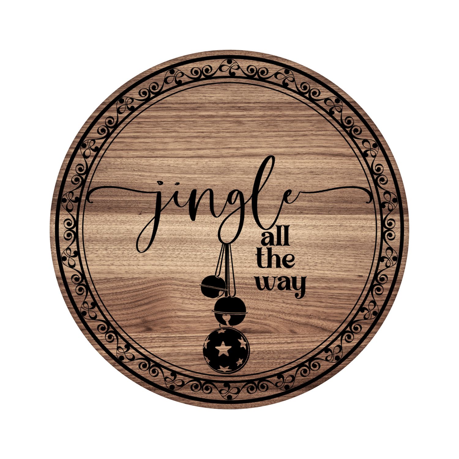 Jingle all the way Christmas Round Metal Sign