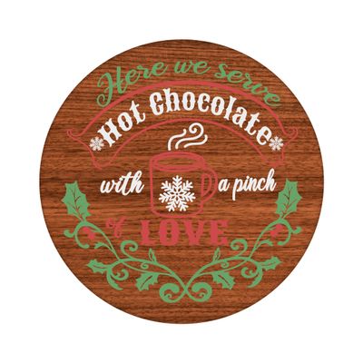Hot Chocolate Round Metal Sign