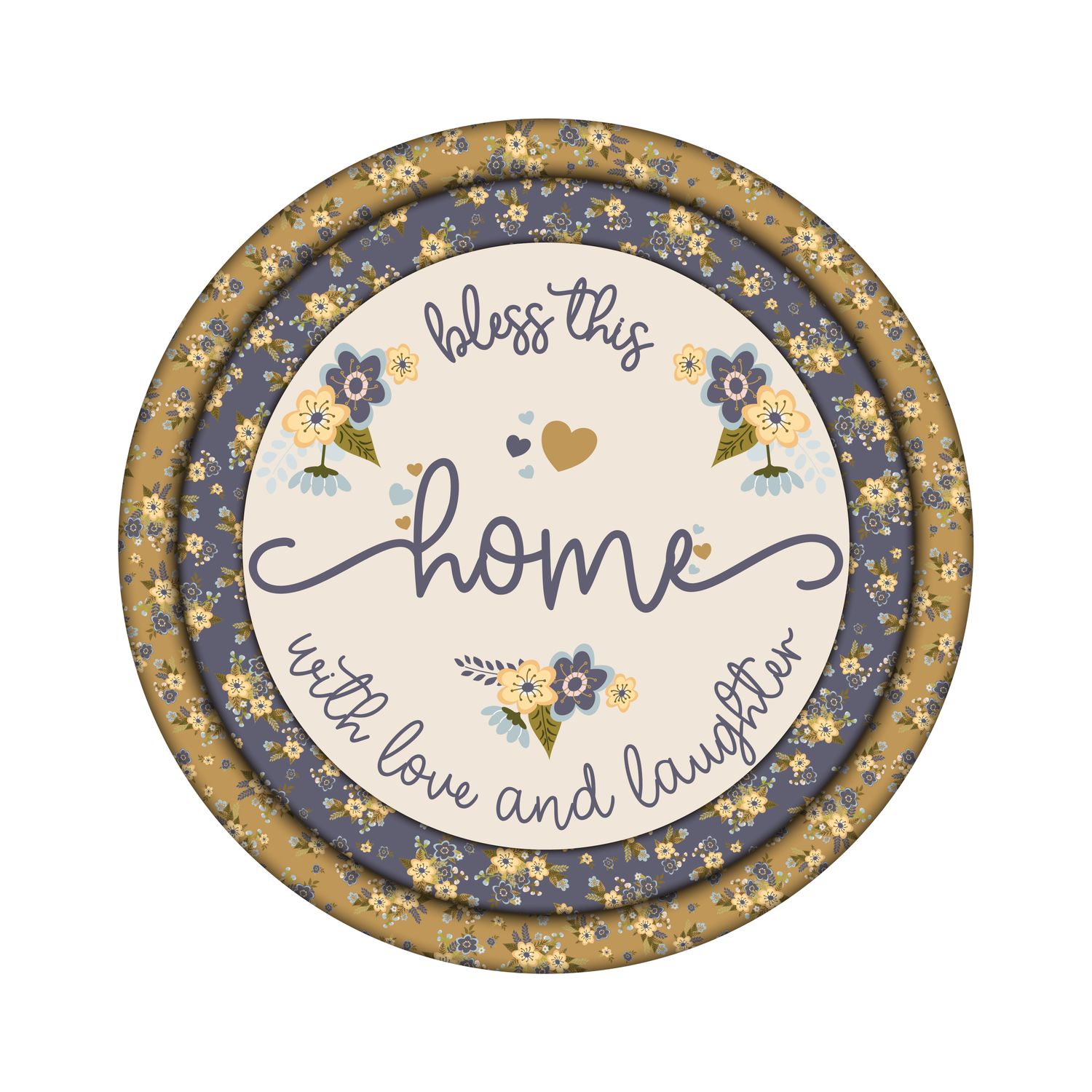 Bless this Home Everyday Round Metal Sign