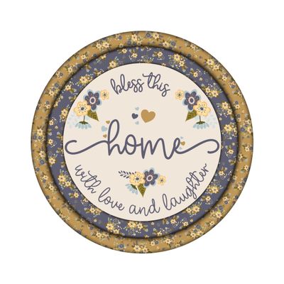 Bless this Home Everyday Round Metal Sign