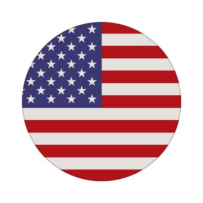 American Flag 4th of July Patriotic Independence Day Round Metal Sign