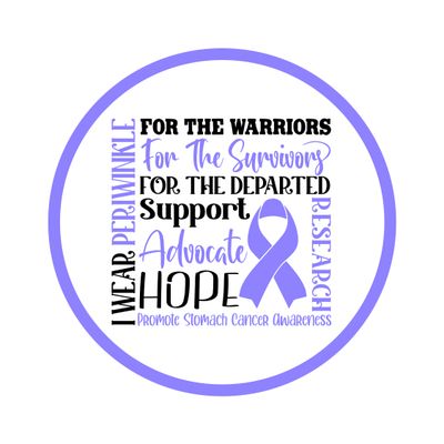Stomach Cancer Awareness Ribbon Round Metal Sign