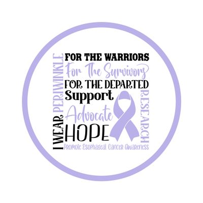 Esophageal Cancer Awareness Ribbon Round Metal Sign