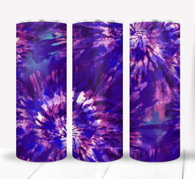 Purple Tie Dye 20 ounce Skinny Tumbler