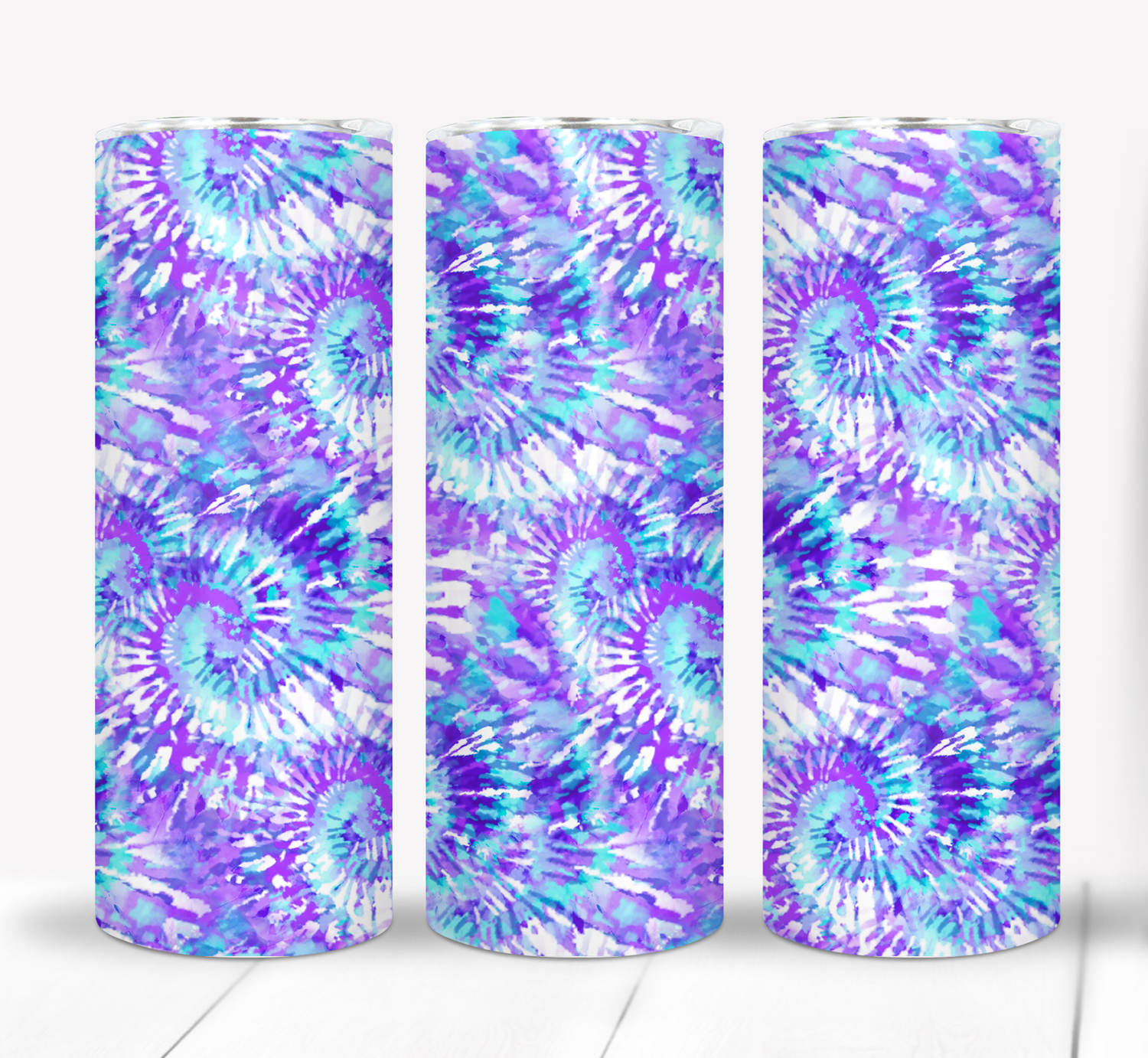 Purple and Blue Tie Dye 20 ounce Skinny Tumbler