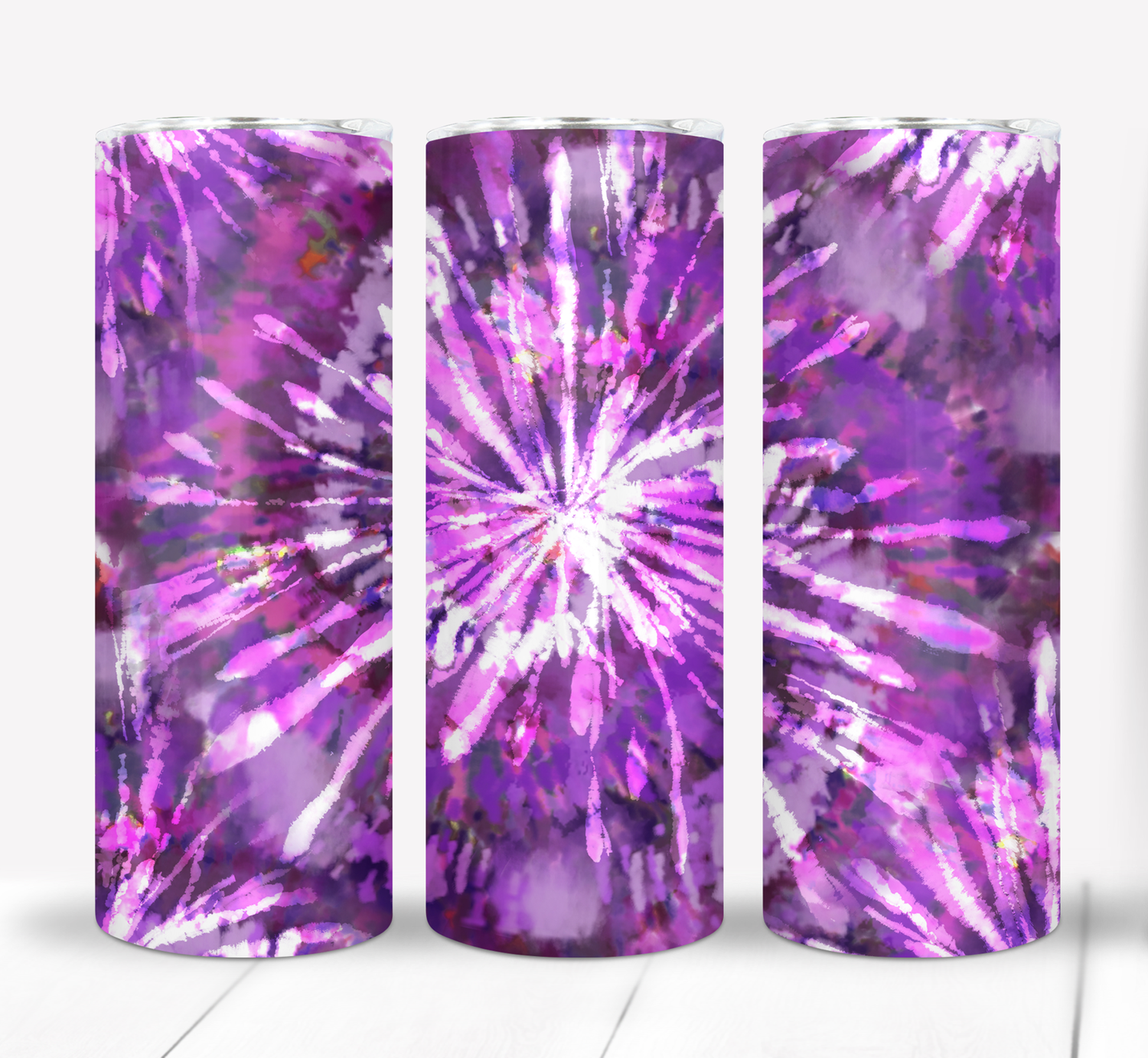 Purple Tie Dye 20 ounce Skinny Tumbler