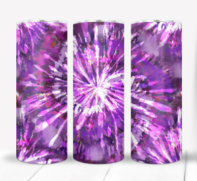 Purple Tie Dye 20 ounce Skinny Tumbler