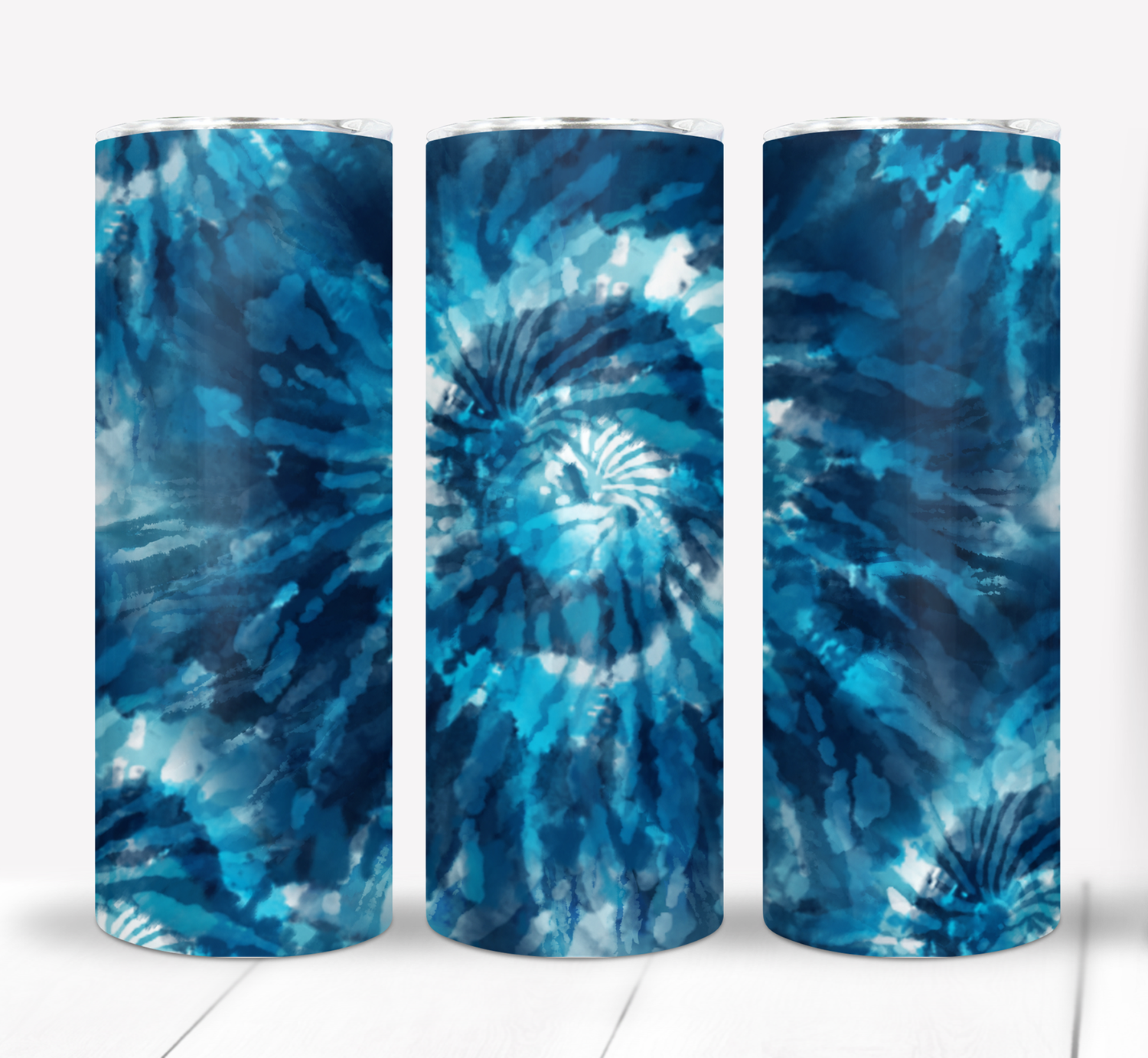 Blue Tie Dye 20 ounce Skinny Tumbler