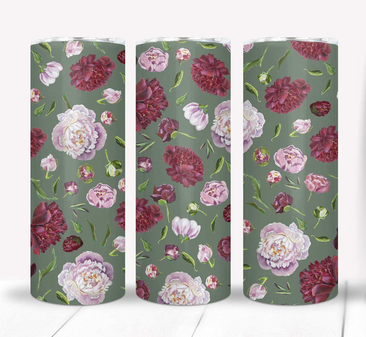 Flowers Floral 20 ounce Skinny Tumbler