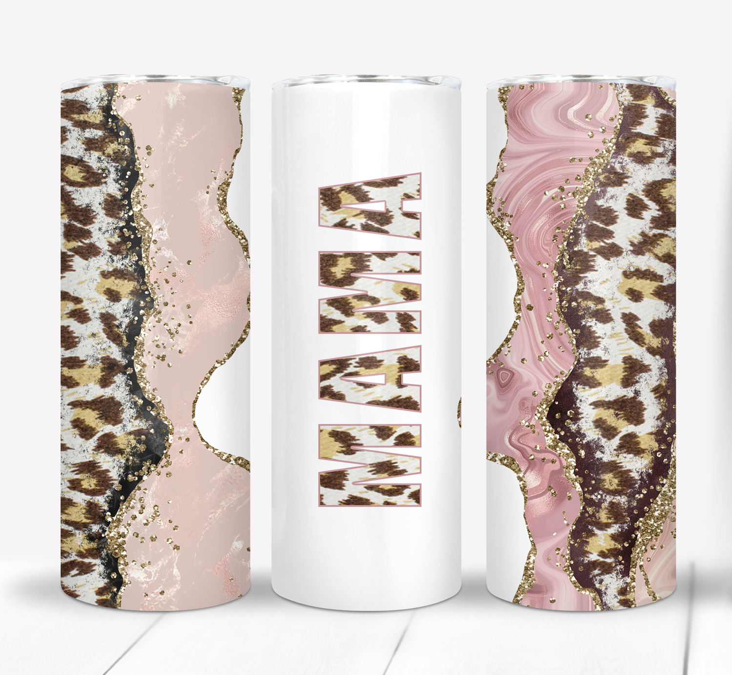 Pink Leopard Print MAMA Mother&#39;s Day Gift 20 ounce Skinny Tumbler