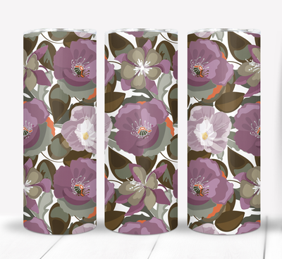 Flowers Floral 20 ounce Skinny Tumbler