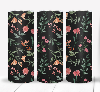 Flowers Floral 20 ounce Skinny Tumbler