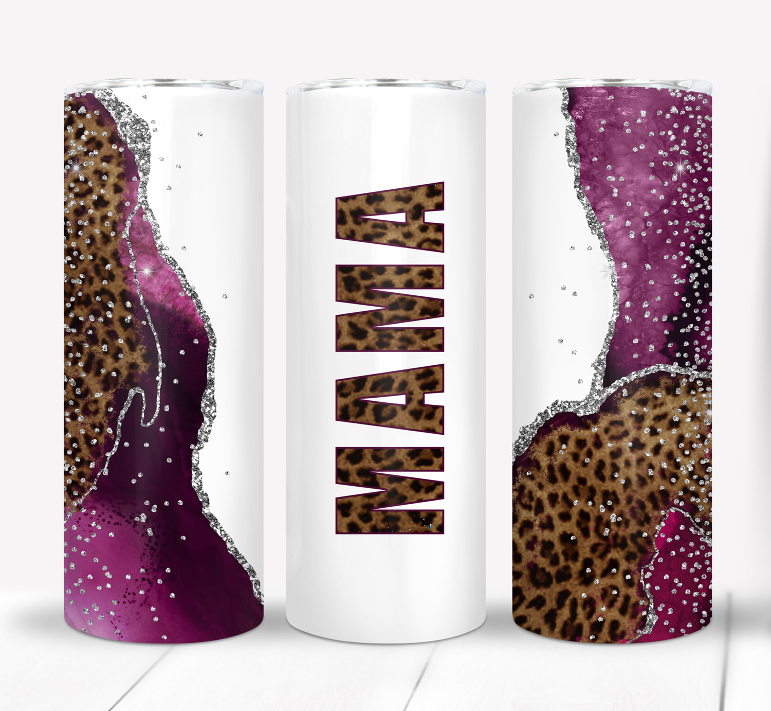 Purple Leopard Print MAMA Mother&#39;s Day Gift 20 ounce Skinny Tumbler