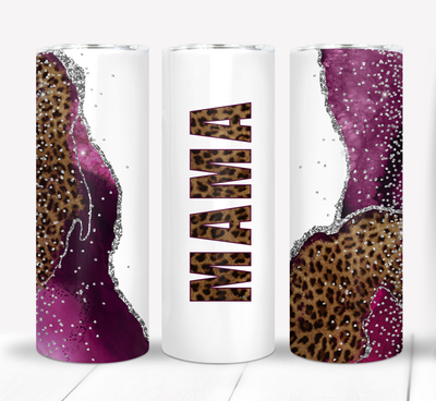 Purple Leopard Print MAMA Mother&#39;s Day Gift 20 ounce Skinny Tumbler