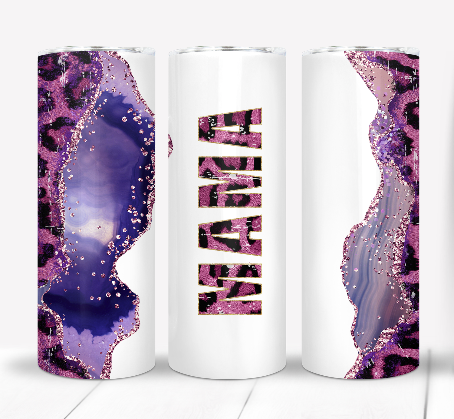 Purple Leopard Print MAMA Mother&#39;s Day Gift 20 ounce Skinny Tumbler