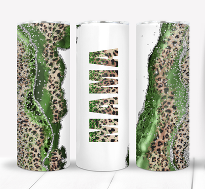 Green Leopard Print MAMA Mother&#39;s Day Gift 20 ounce Skinny Tumbler