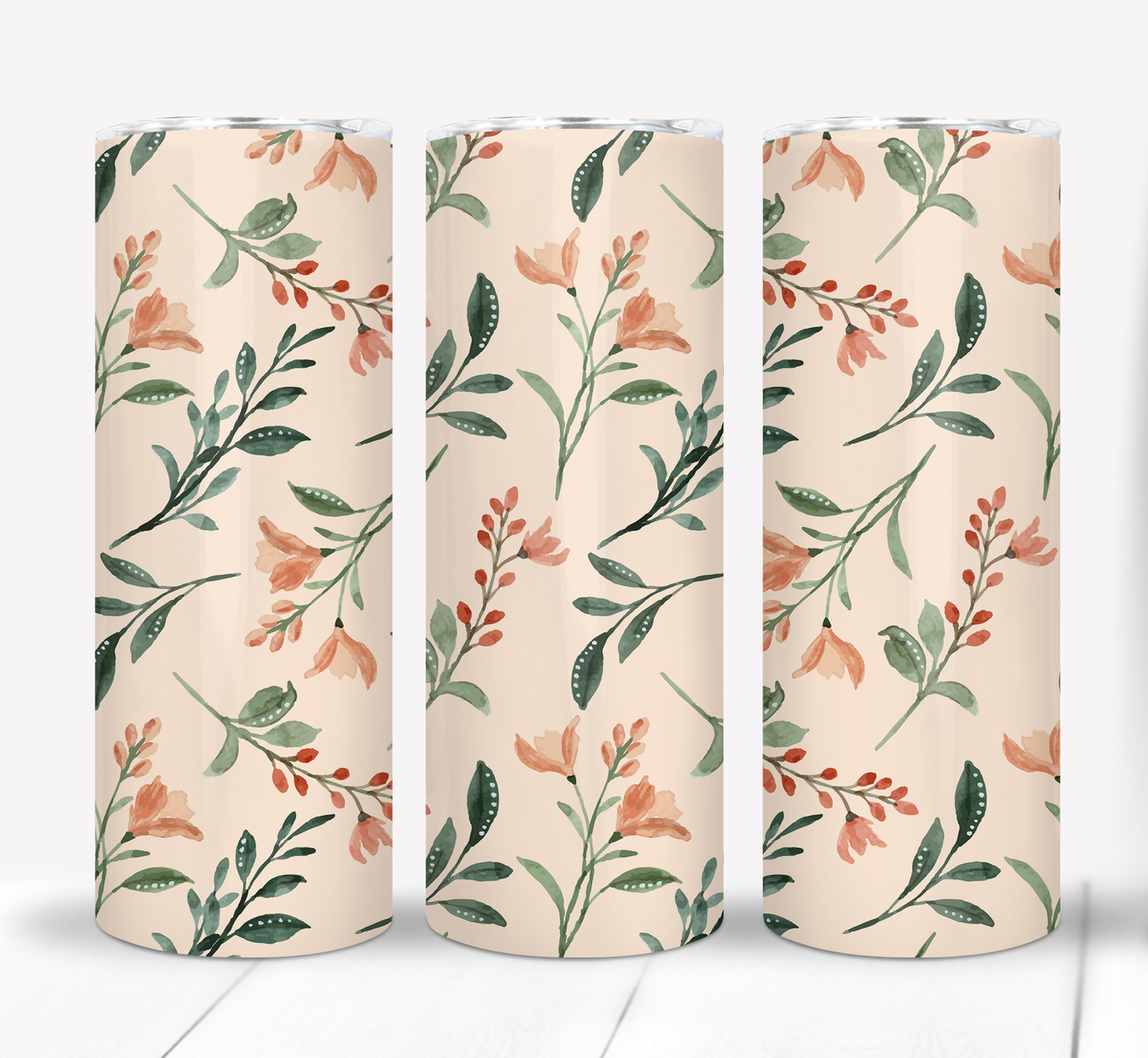Flowers Floral 20 ounce Skinny Tumbler