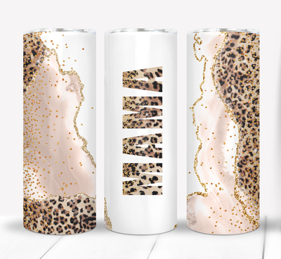 Champagne Leopard Print MAMA Mother&#39;s Day Gift 20 ounce Skinny Tumbler