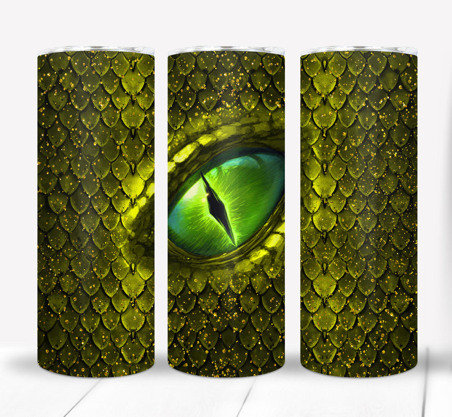Green Dragon Eye 20 ounce Skinny Tumbler