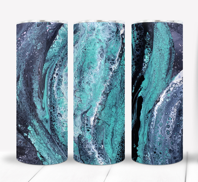 Blue Swirl 20 ounce Skinny Tumbler
